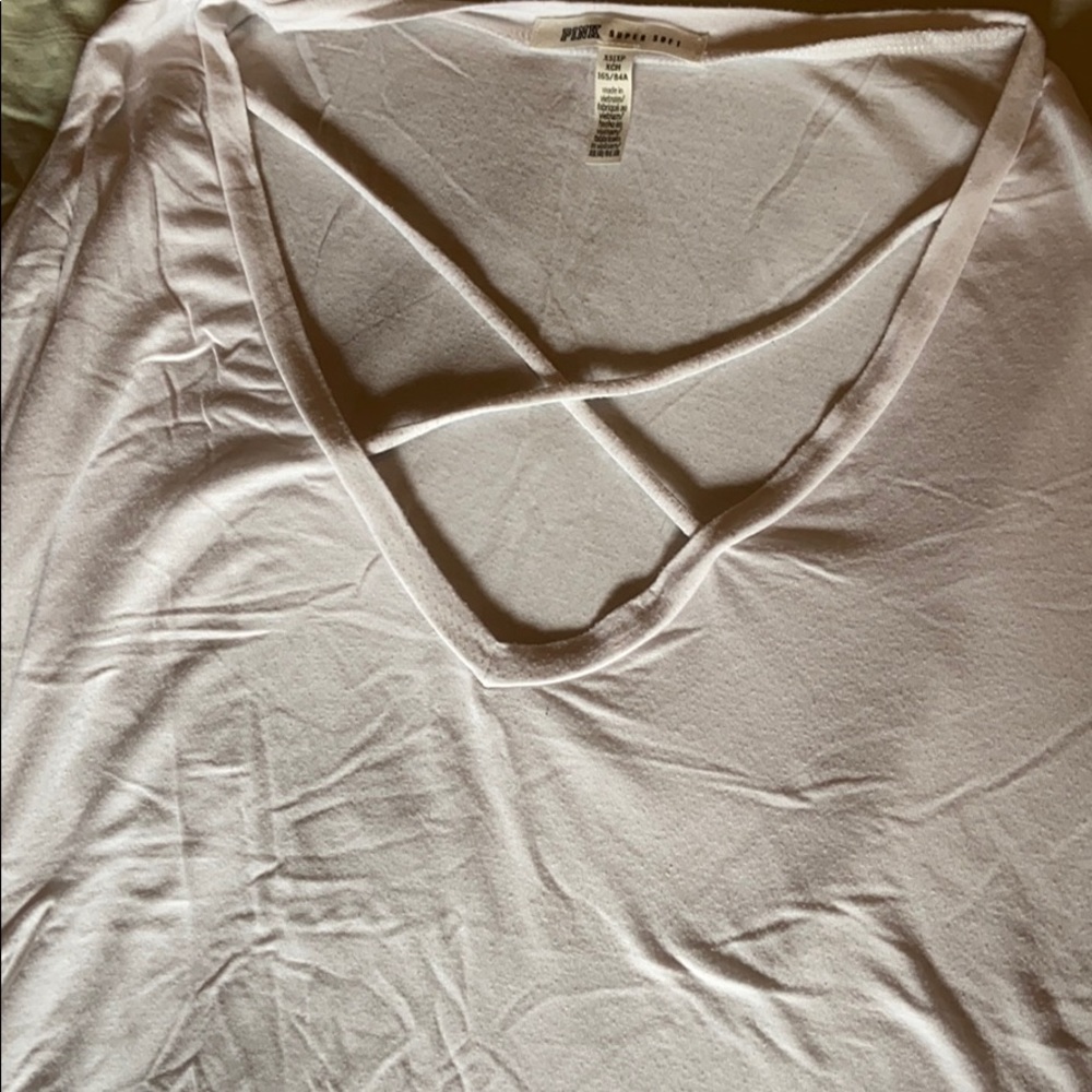 Long sleeve Victoria’s Secret Pink criss cross tee